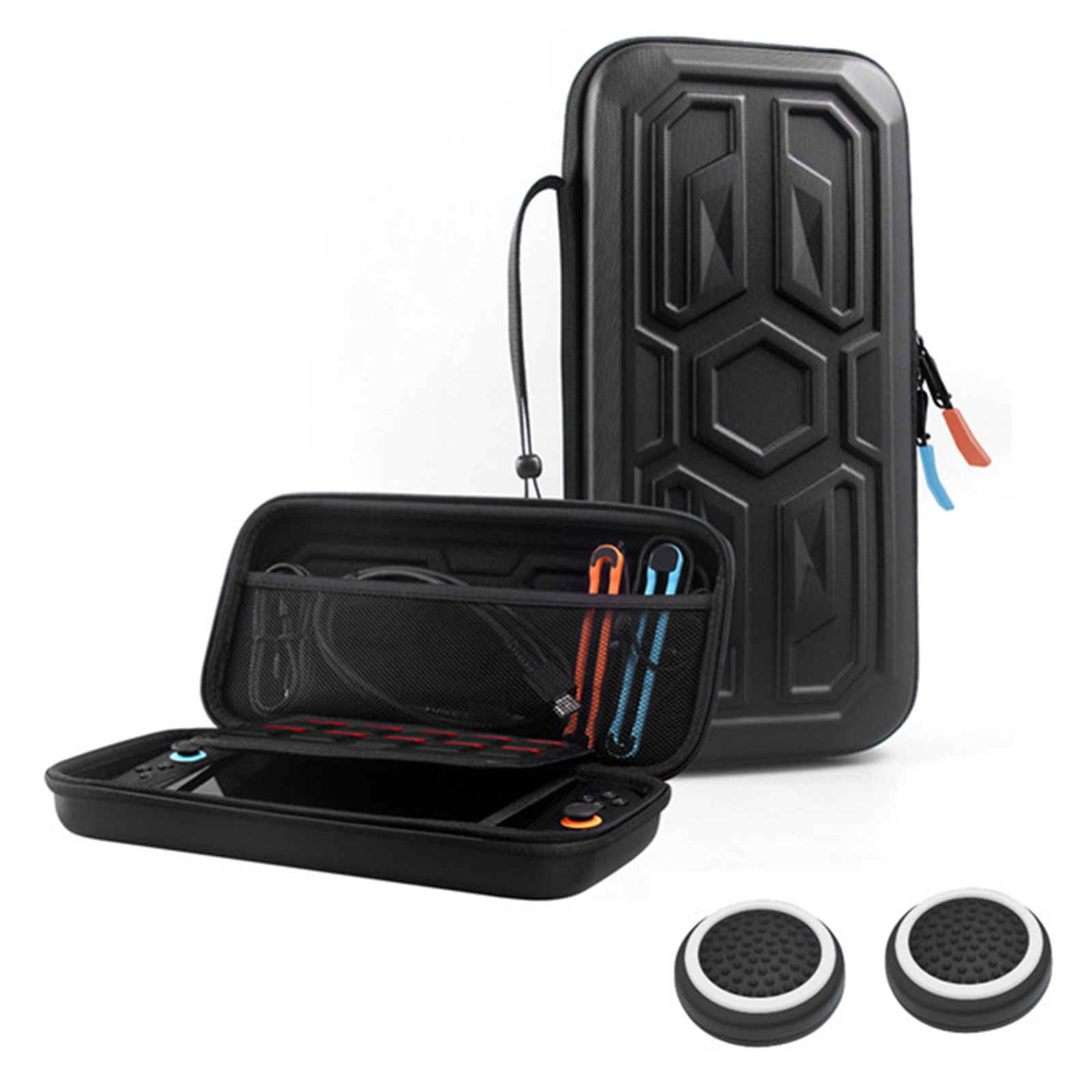 Portable Carrying Case for Nintendo Switch 2 EVA Hard Shell Protective Storage Bag with 2Pcs Joystick Caps