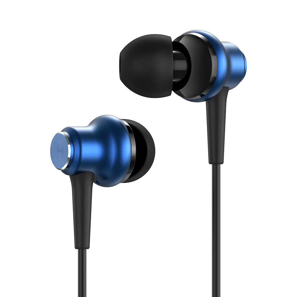 

TOPK F37 3.5mm Jack Wired Super Bass Earphones In-ear Stereo Music Phone Headset with Mic - Blue, Universal