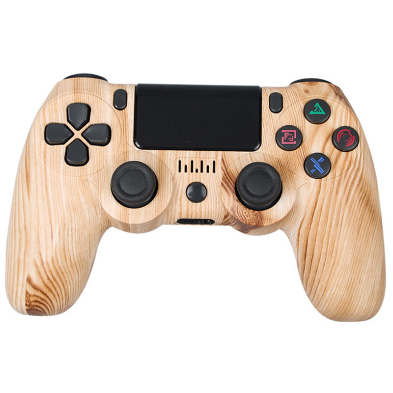 

Drahtloser Bluetooth -controller Mit Lichtbal - Holzmaserung