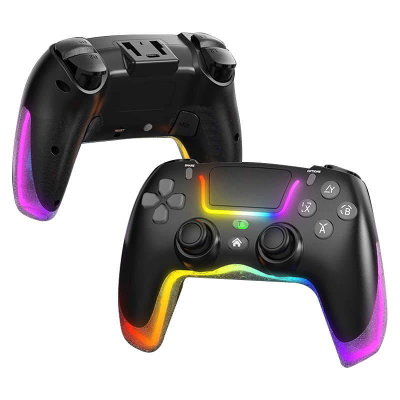 

P07 Dazzle Lighting Wireless Bluetooth Controller Für Den PS4 -spielkonsolengriff Ohne Ständer - Schwarz