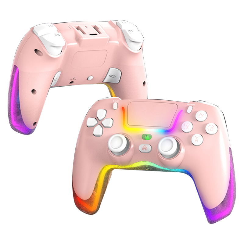 

P07 Dazzle Lighting Wireless Bluetooth Controller Für Den PS4 -spielkonsolengriff Ohne Ständer - Rosa