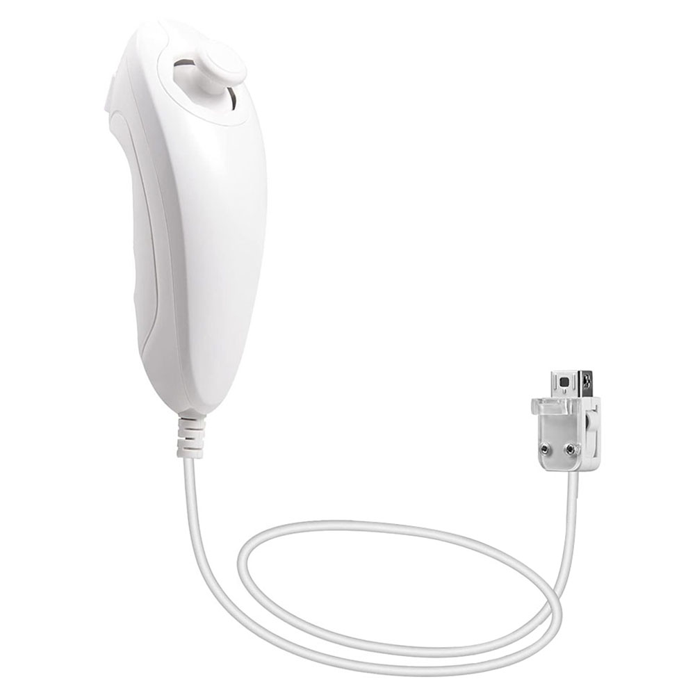 8530 For Nintendo Wii Anti-Slip Design 1:1 Curved Wired Game Controller Remote with Cable - White