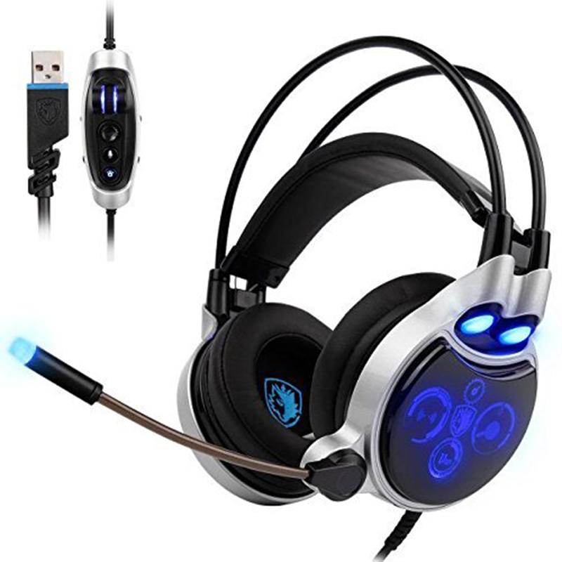 

Sades SA908 USB Gaming Headset 7.1 Surround Sound Computer Gaming -kopfhörer
