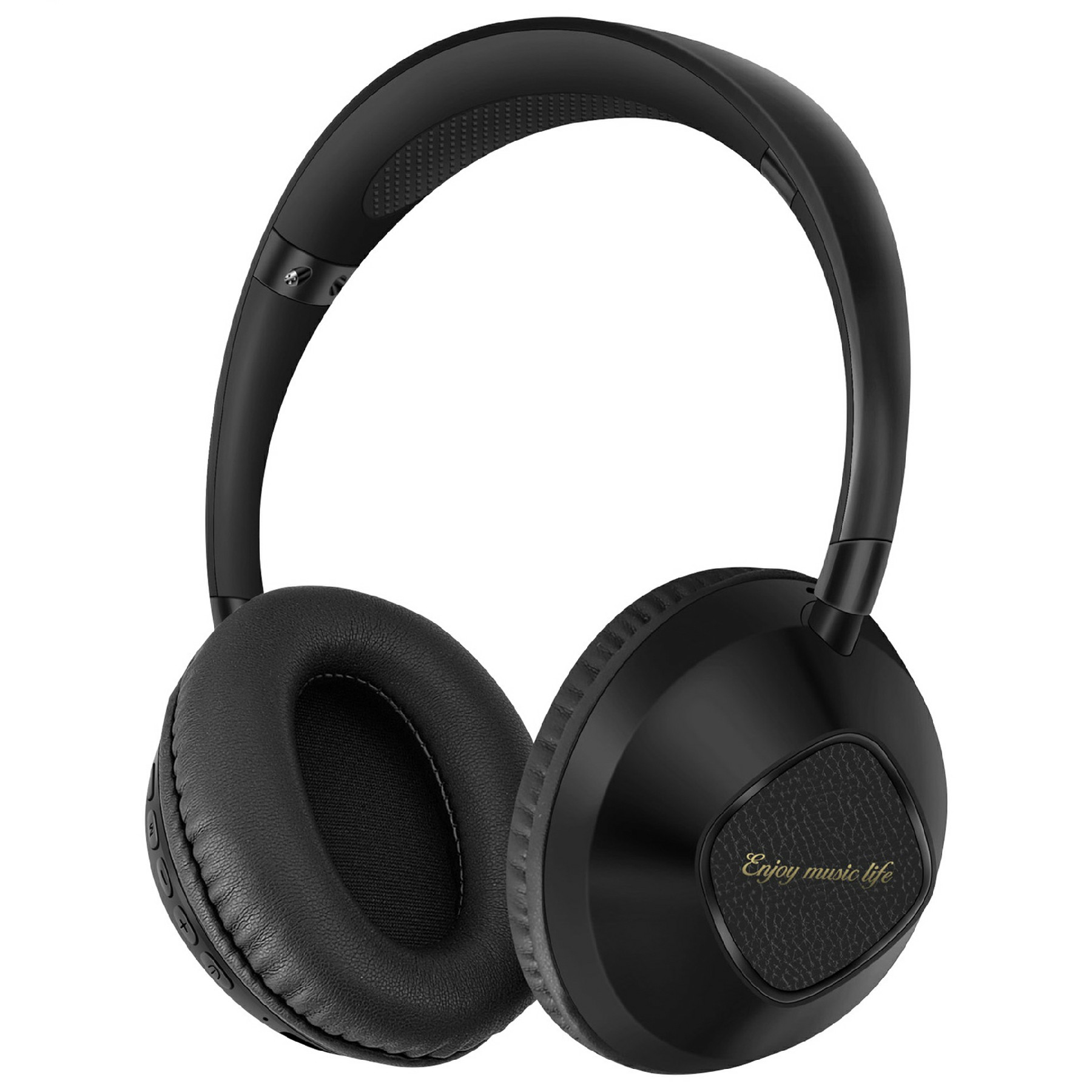 AKZ-18 Over-Ear Headphones Support TF Card HiFi Sound Wireless Bluetooth-compatible Headset - Black