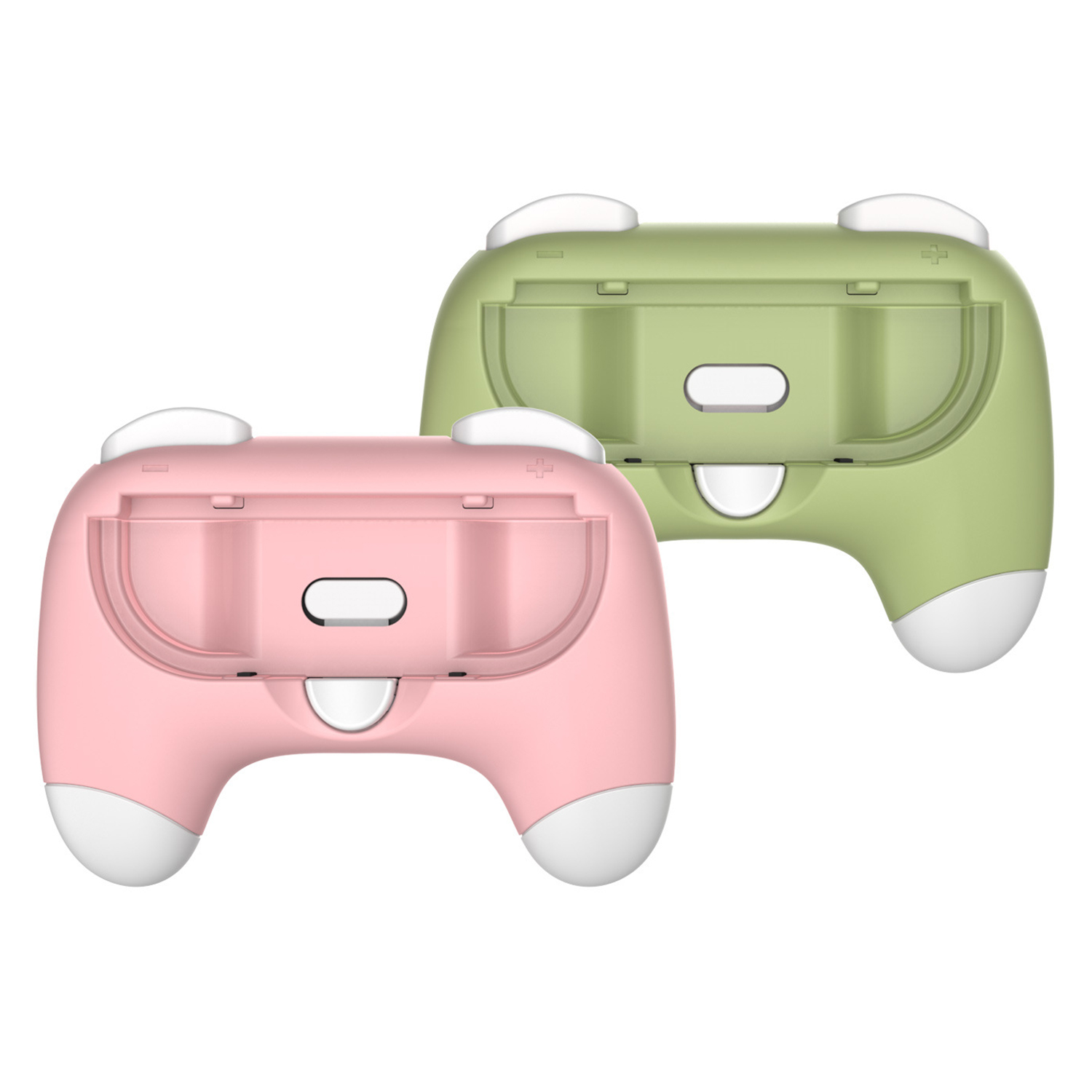 DOBE FOMIS ELECTRONICS TNS-3163S 2Pcs Joy-Con Grip for Nintendo Switch 2/Switch OLED/Switch Ergonomic Controller Handle - White+Pink+Green