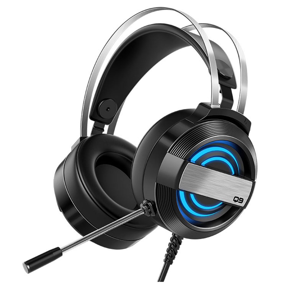 

MCHOSE Q9 PC Gaming Headset 7.1 Virtual Surround Sound Head-mounted Earphones with 7 Color Breathing Lamp