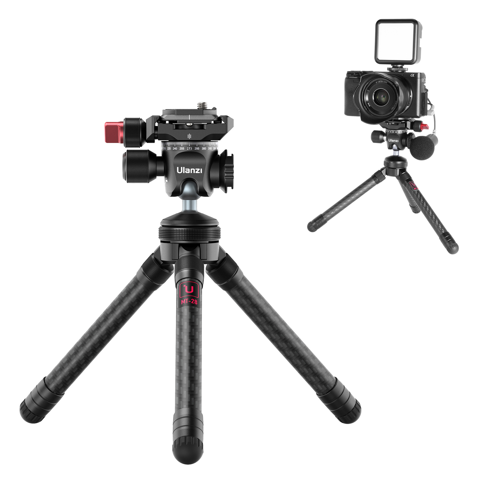 

Ulanzi MT-29 MT-28 Kohlefaser Mini Multifunktionsstativ + U-120-Gimbal-Set