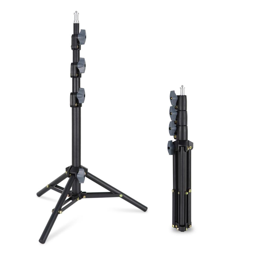 

8813 130 cm SPCC Stahllichtfotografie Video Stativständer 4-sektion Für Blitz/softbox/regenschirm/blitzlicht/kamera