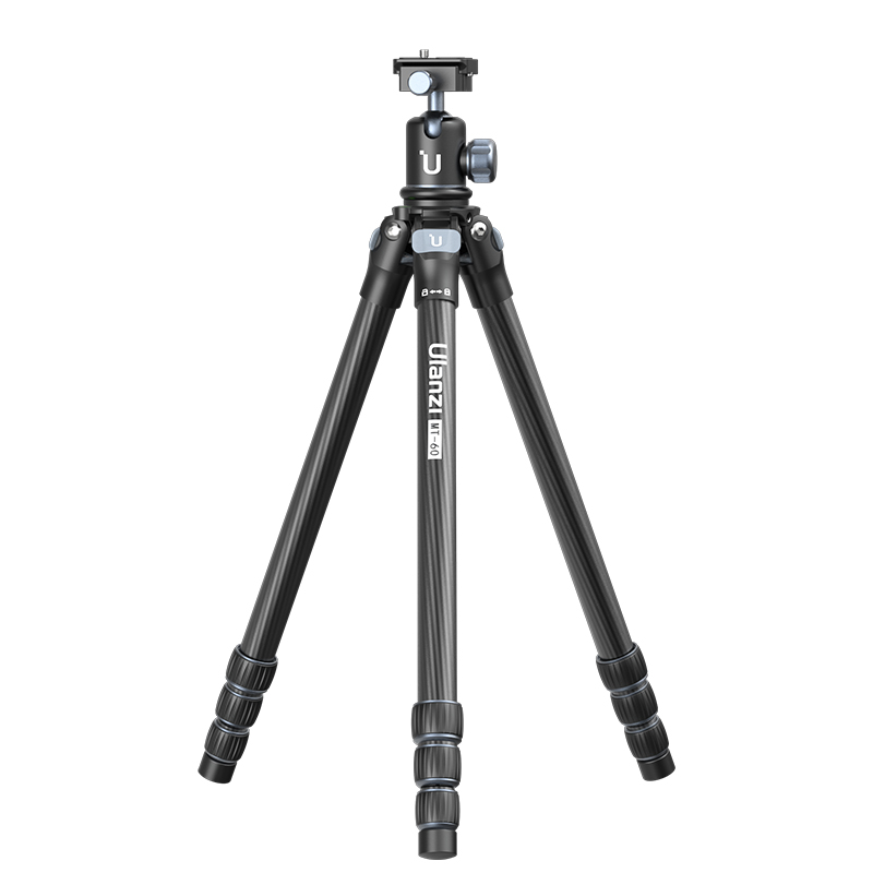 

Ulanzi MT-60 1,62 m Kohlefaser Tragbares Teleskop-aluminiumlegierungstativ SLR Kamera Fotografie Stativbodenständer