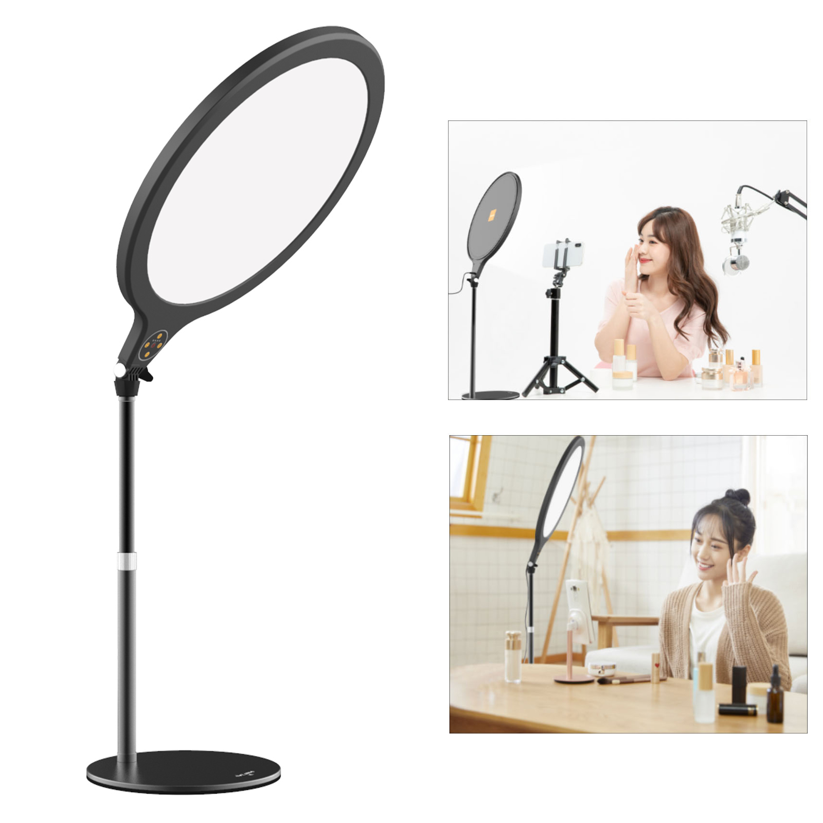 

Vijim K1 USB -desktop -winkel Einstellbarer Rundes Füllung Computer Laptop Live -streaming -led -lampe