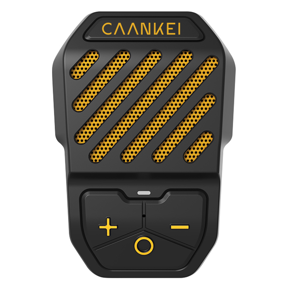 CAANKEI Wearable Bluetooth-Compatible Speaker IPX5 Waterproof Clip-On Loudspeaker for Running Cycling - Yellow