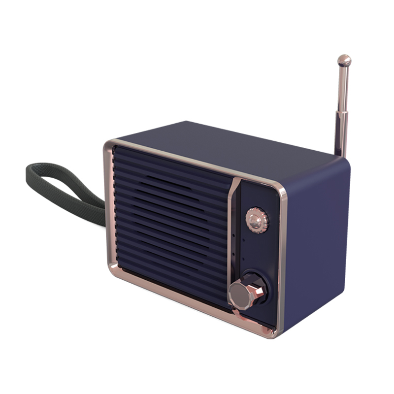 

DW01 Retro TV Shape Mini Bluetooth 5.0 Speaker Music Player Support Handsfree Call - Blue, iPhone 12 mini
