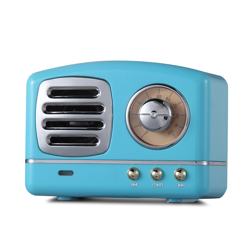 

HM11 Retro Wireless Bluetooth Stereo Speaker Music Player HiFi Sound Subwoofer - Blue, iPhone 12 mini