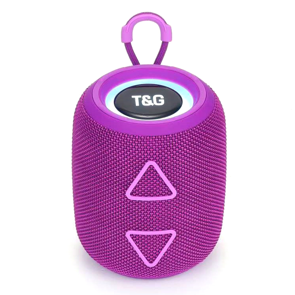 

t & g TG655 Tragbarer Bluetooth -lautsprecher LED Leg Light Wireless Stereo Subwoofer Support FM Radio TF -karte - Lila