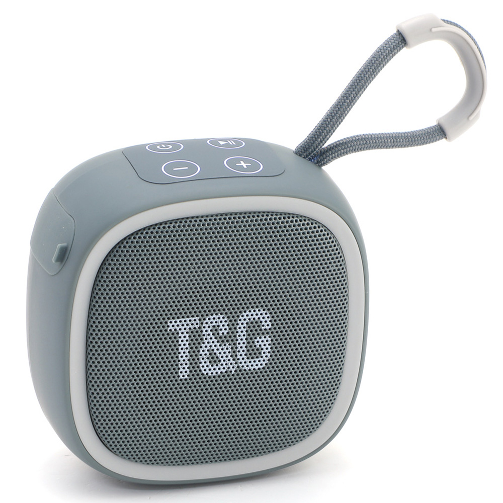 

t & g TG659 Mini TWS Wireless Bluetooth -lautsprecher Subwoofer Outdoor Sport Stereo Audio FM Radio Support TF -karte - Grau
