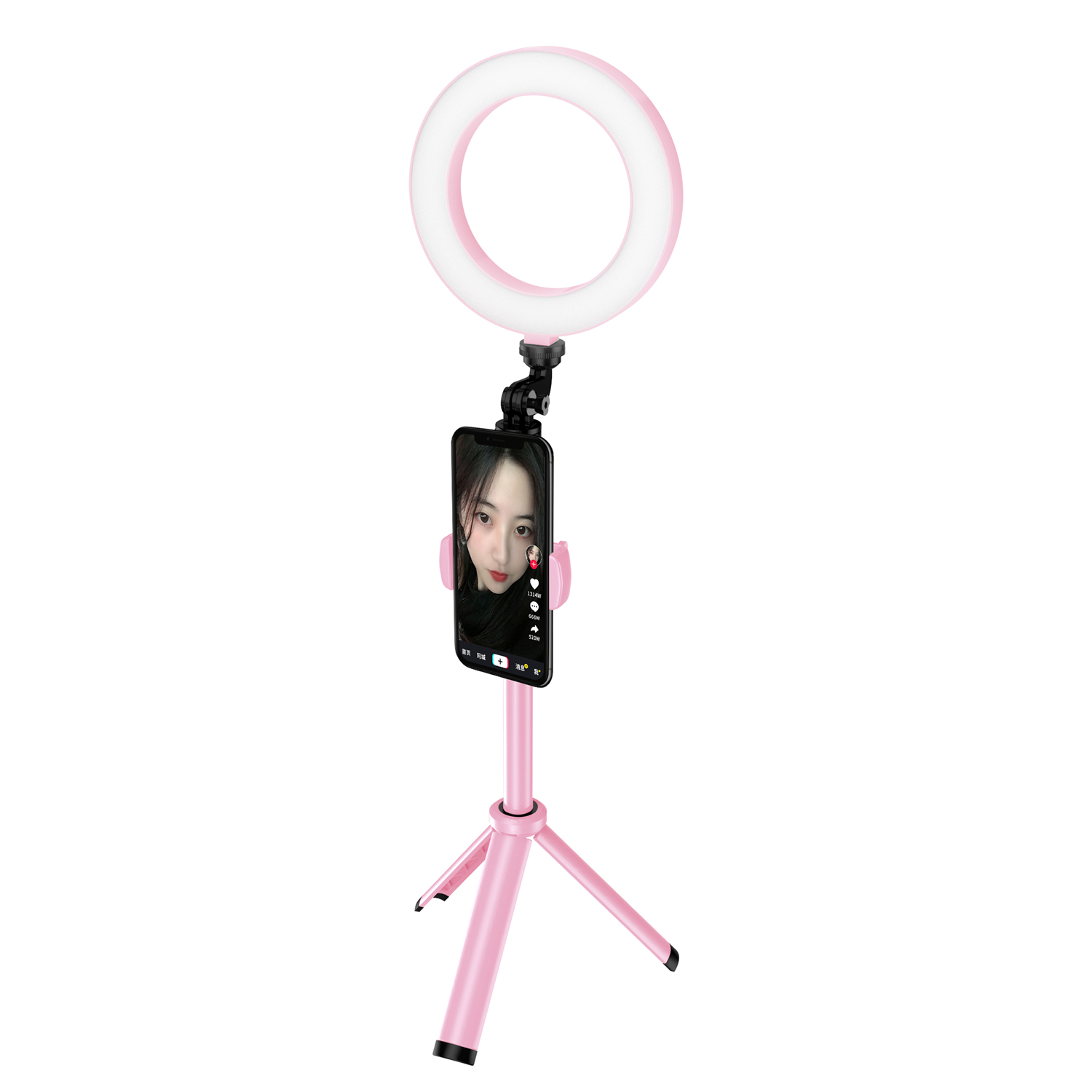

B-20 Folding Fill Light Mobile Phone Live Broadcast Supplementary Light Bracket - Pink
