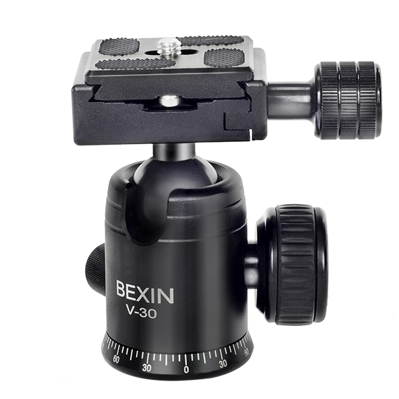 

Bexin V-30 Tragbares 360-grad-rotierender Ballkopf Panoramablick Kamera-stativadapter