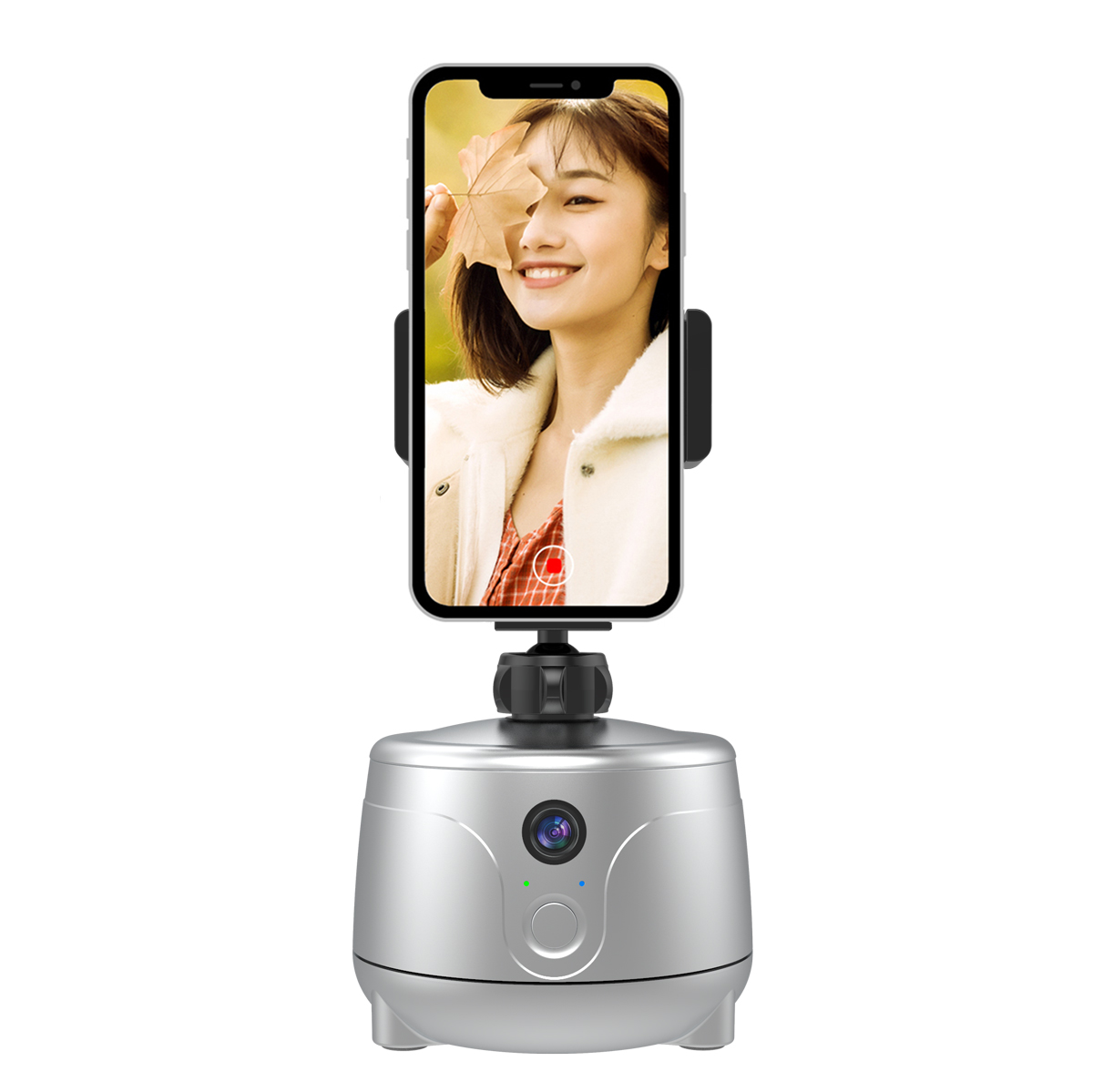 

Y8 360 Grad Rotation Smart ai Gimbal Face Tracking -kamera -mobilfunkhalter Ständer - Silber-