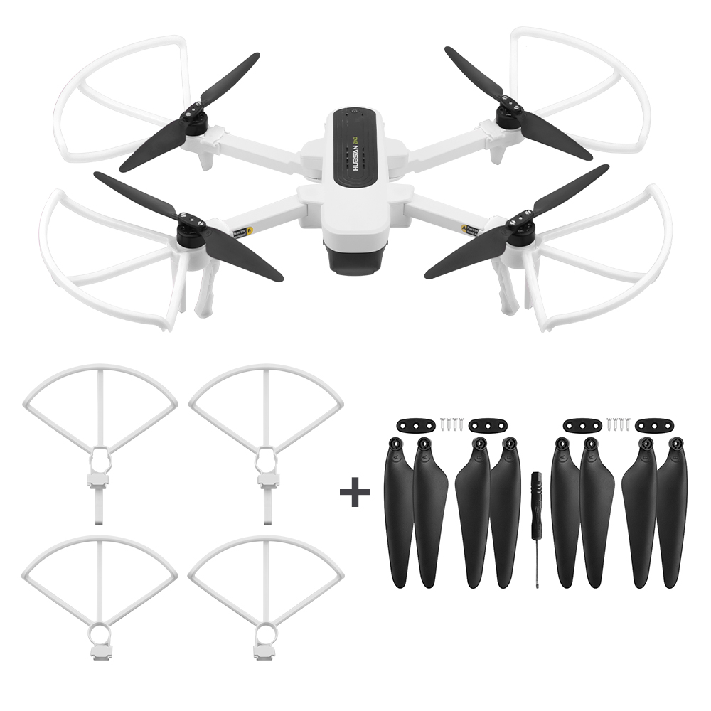 

2 Пары Защитные Кольца + Пропеллеры Для HUBSAN ZINO H117S - Белый Черный