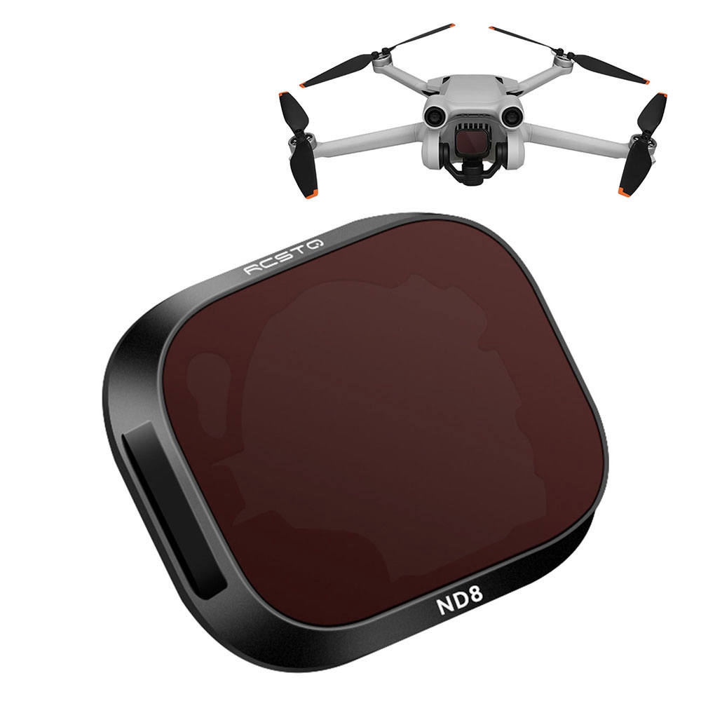 

RCSTQ Für DJI Mini 3 Pro Aluminium -legierung+glas ND Filter ND8 ND16 ND32 ND64 RC -zubehör - ND8