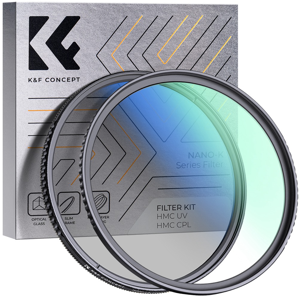 

k & F-konzept 82mm 2-in-1-filterkit Mcuv+cpl-kamera-objektivfilter 18-schicht-beschichtete Ultra-dünner Anti-kratzer-filter