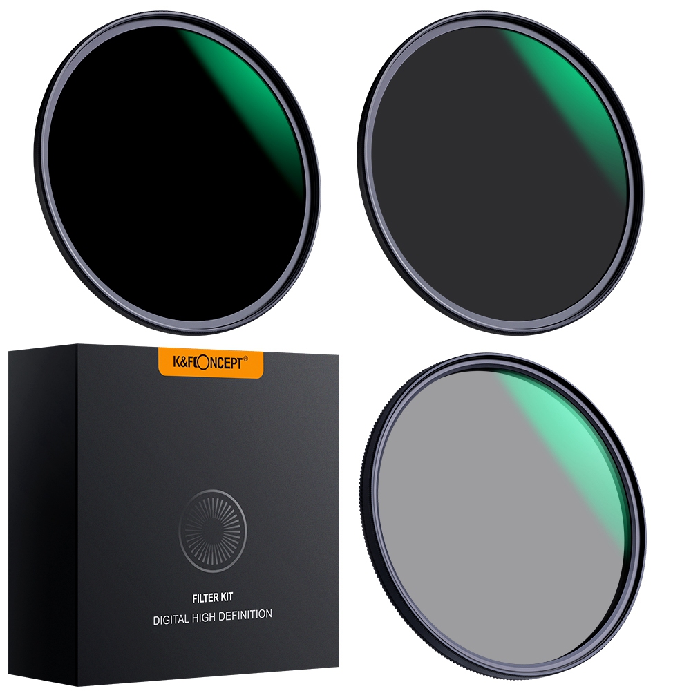 

k & F-konzept 3pcs 82-mm-objektivfilter Mit ND8 ND64 Cpl-filter Für Kameralinsen Mehrschichtiger Beschichteter Filter Mit Filterbox