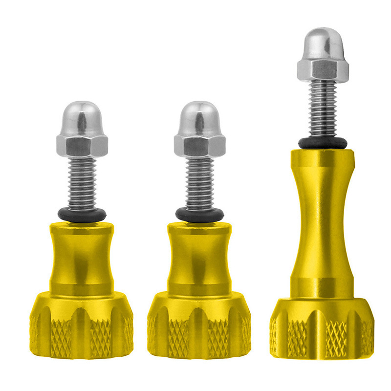

F05818 3pcs / Packungsschraube CNC Aluminiumlegierung Schnellspanner Set Für Gopro-Kamera - Gold