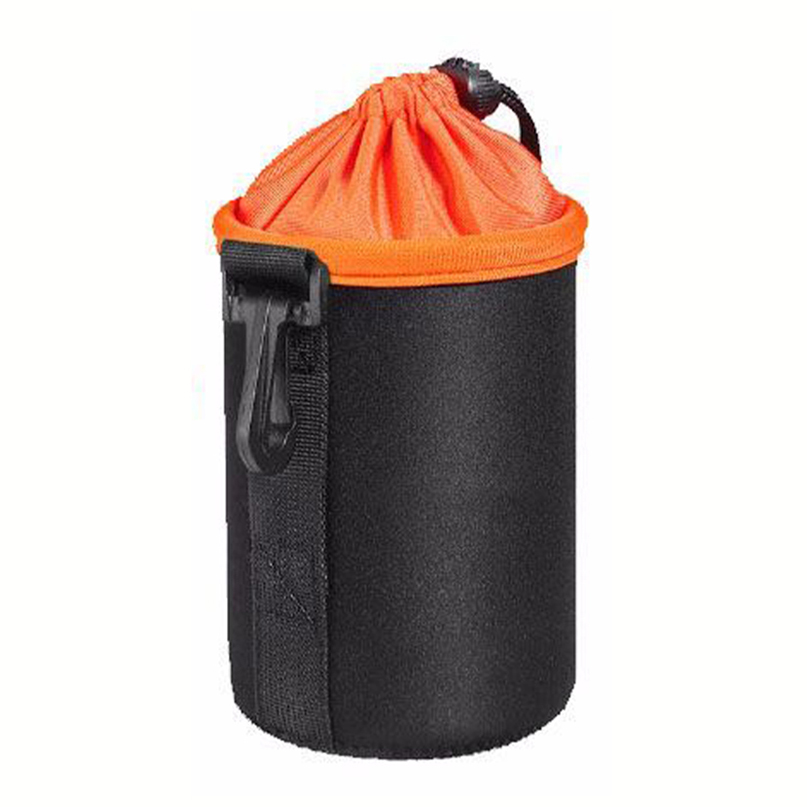 

Kamera-objektiv Schutzbeutel 5 mm Verdickter Pelzschleimhaut Wasserdichte Neopren Anti-kratzer-kordelzugbeutel, Größe M - Orange