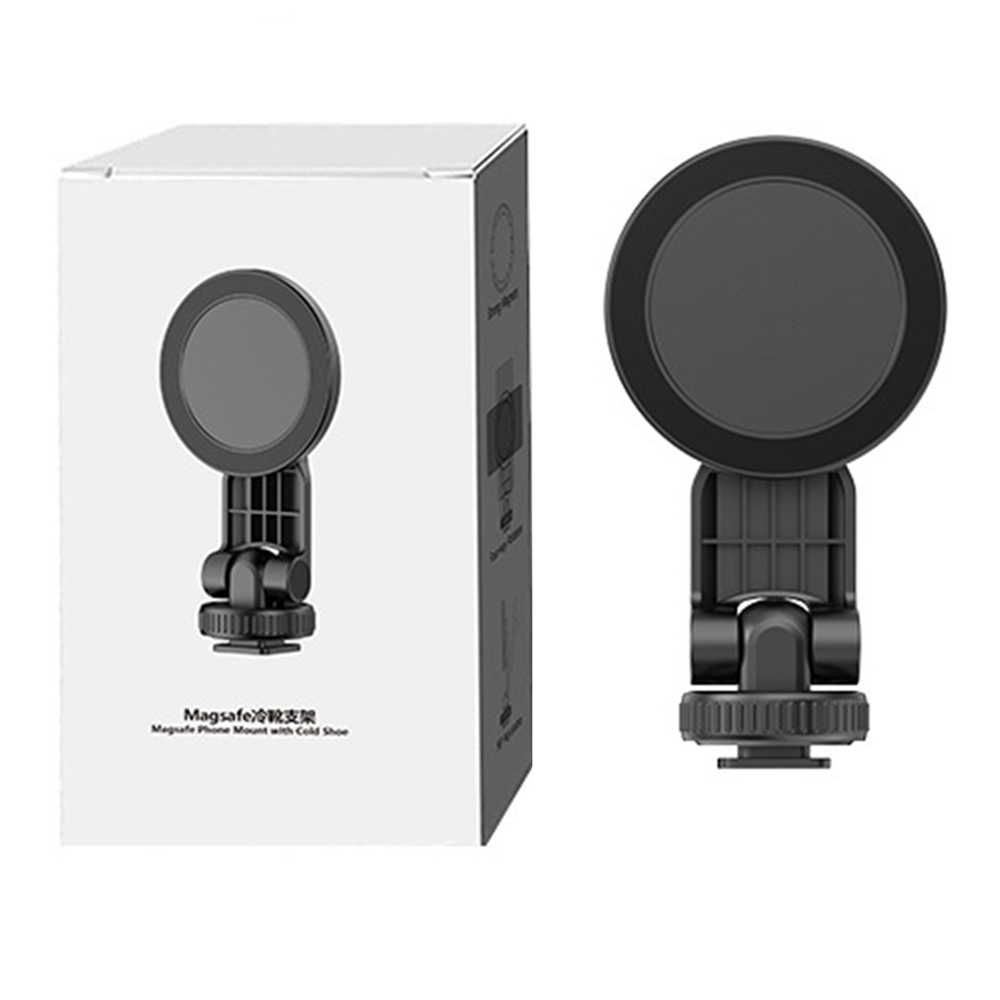MG06 Magnetic Cold Shoe Phone Stand Adjustable 1 / 4 Screw Thread Vlog Live Streaming Phone Bracket