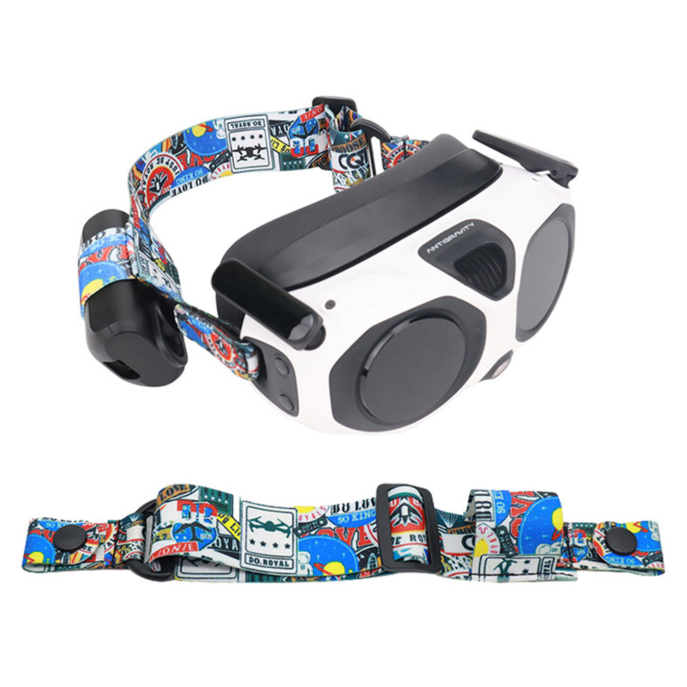 912746-11 Adjustable Head Strap for Antigravity A1 Vision VR Headset Magic Tape Elastic Band Pattern Printed Headstrap