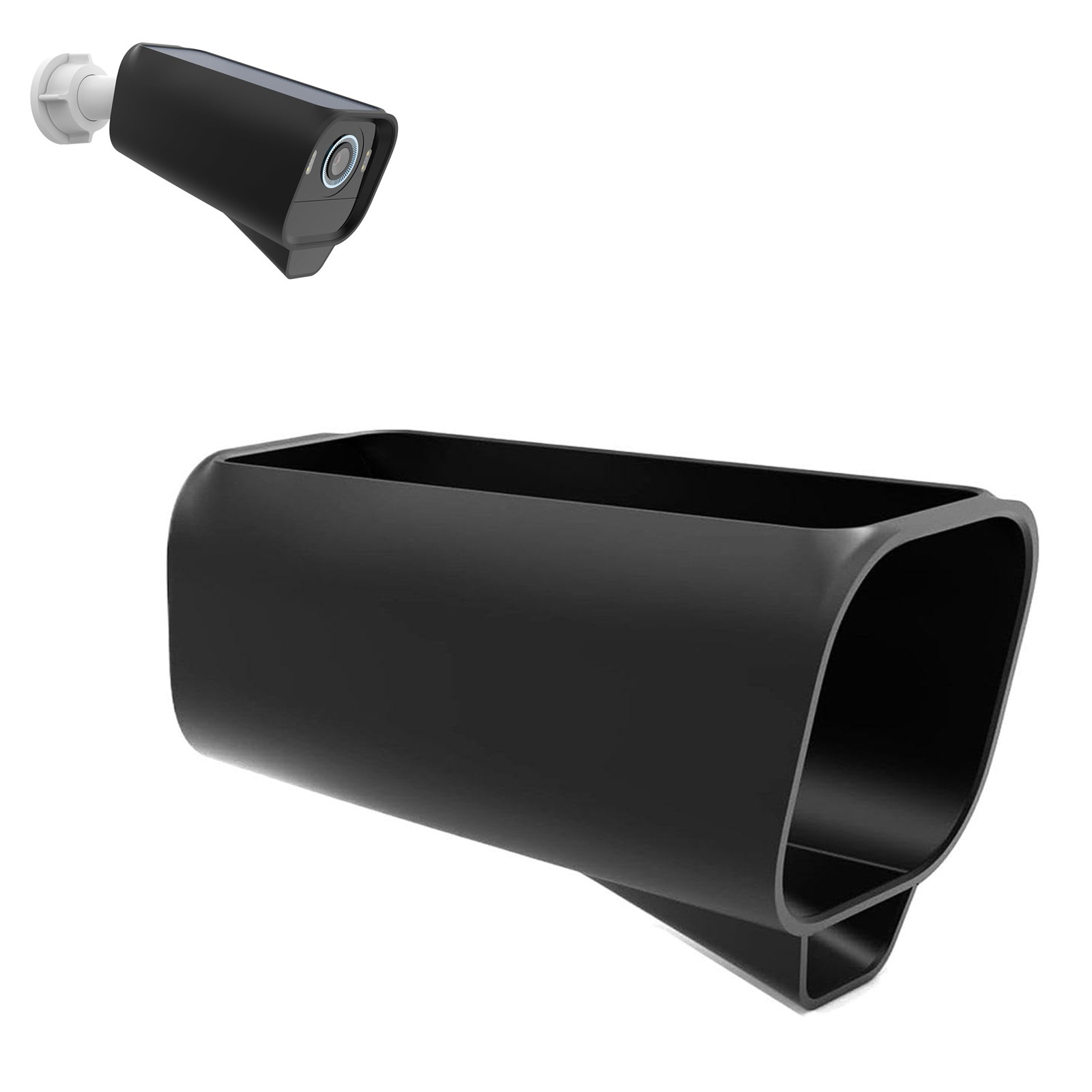 For EufyCam S3 Pro Silicone Case Security Camera Weatherproof Outdoor Protective Cover - Black