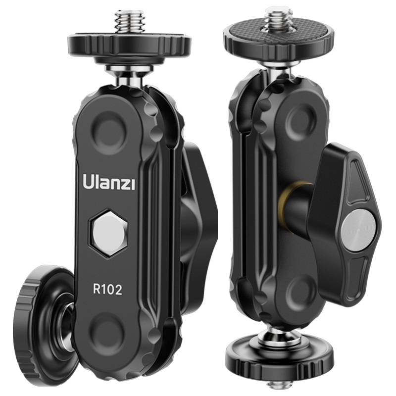 

Ulanzi R102 2pcs Double Ball Heads Magic Armhalter Mit 1 / 4 '' Schraubenhalterung Für Kamera Video Lichtmonitor Fotografiezubehör