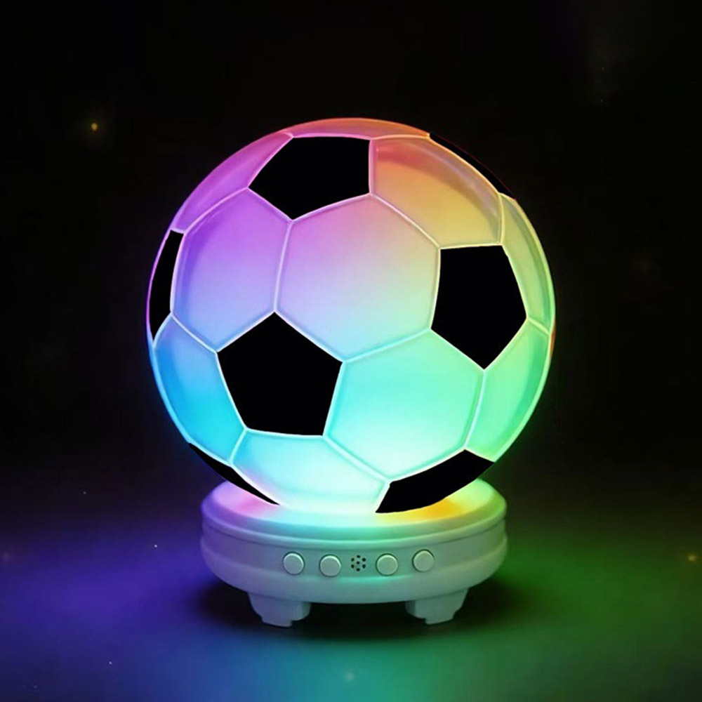 M267 Football Shape Bluetooth-compatible Speaker with RGB Light Wireless Stereo Sound 5W Desktop Subwoofer - Black