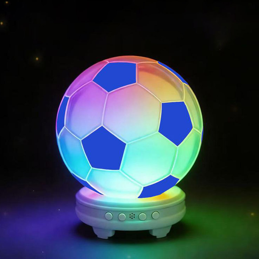 M267 Football Shape Bluetooth-compatible Speaker with RGB Light Wireless Stereo Sound 5W Desktop Subwoofer - Blue