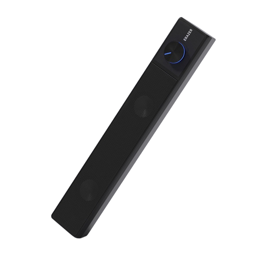 ERAZER A101 Desktop Wired Speaker HiFi Sound Portable 52mm Dual Drivers USB Powered Soundbar - Black