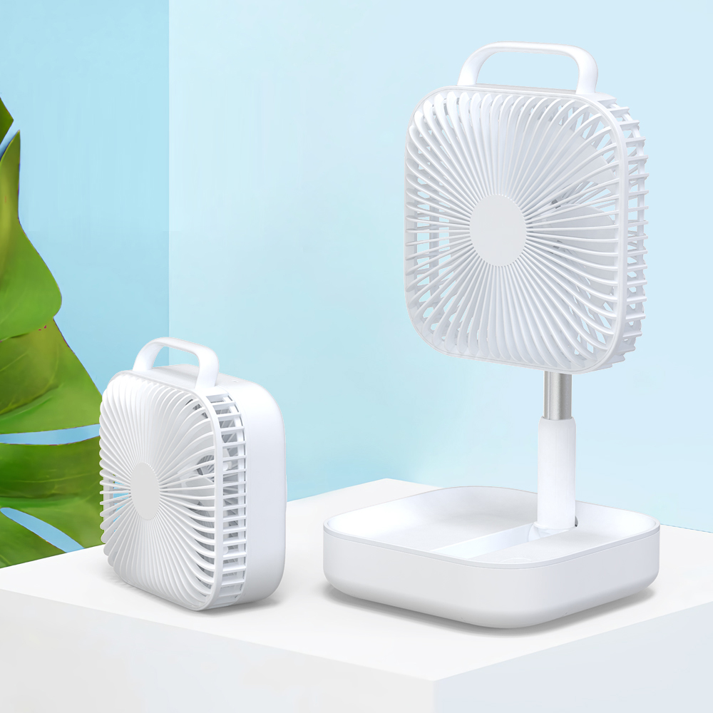 

R-JUST USB Rechargeable Foldable Fan 3 Speed Adjustable Handheld Fan - White