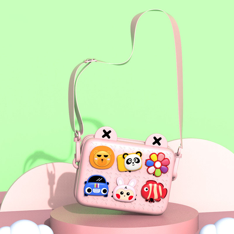 

Детская Камера Хранения Сумка Для Хранения Детей Прилив Шарж Шарж Crossbody Сумка - Розовый