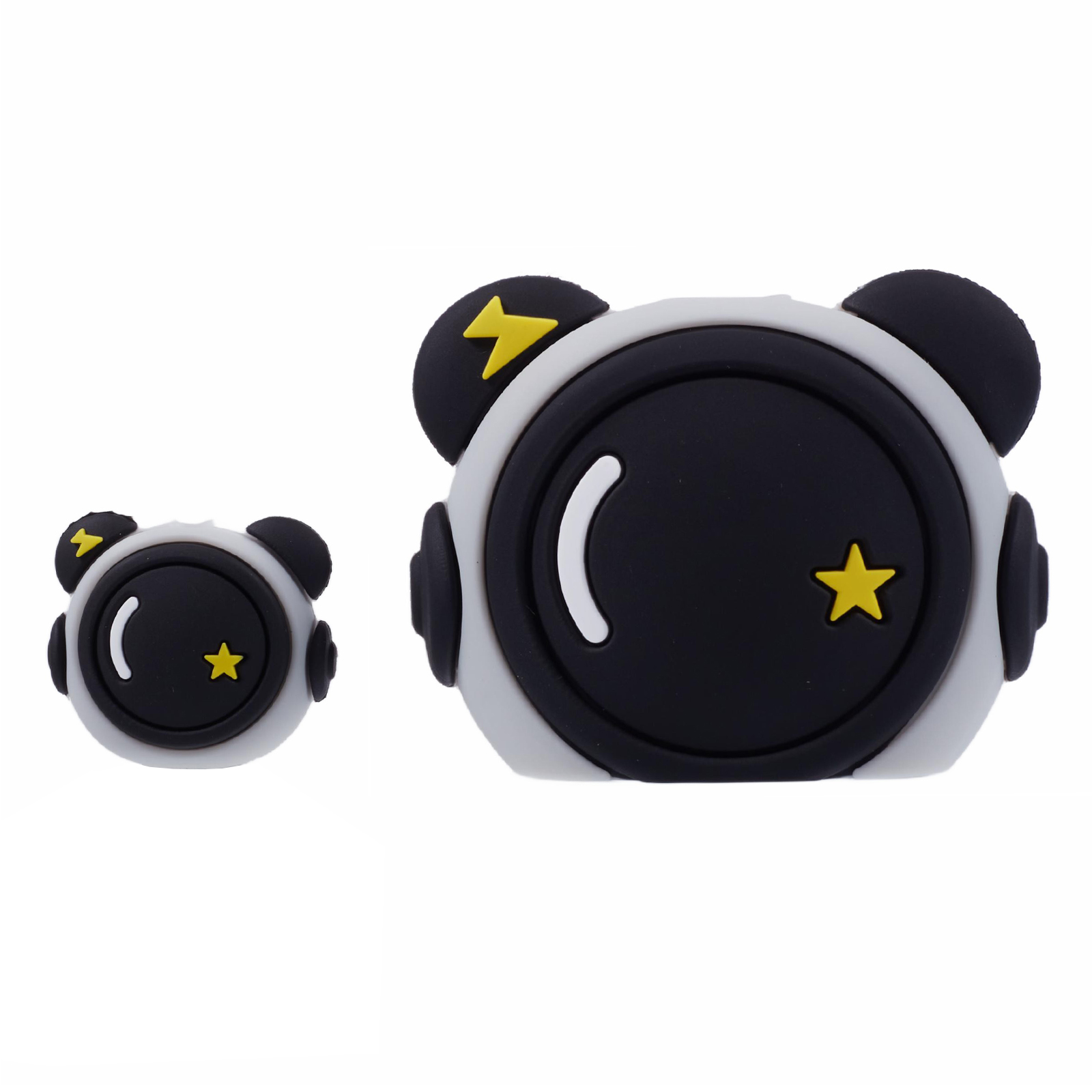 2Pcs / Set Lightning Sign Astronaut Protective Sleeve for Apple iPhone 18 / 20W Charger Cover + Data Cable Saver Silicone Case