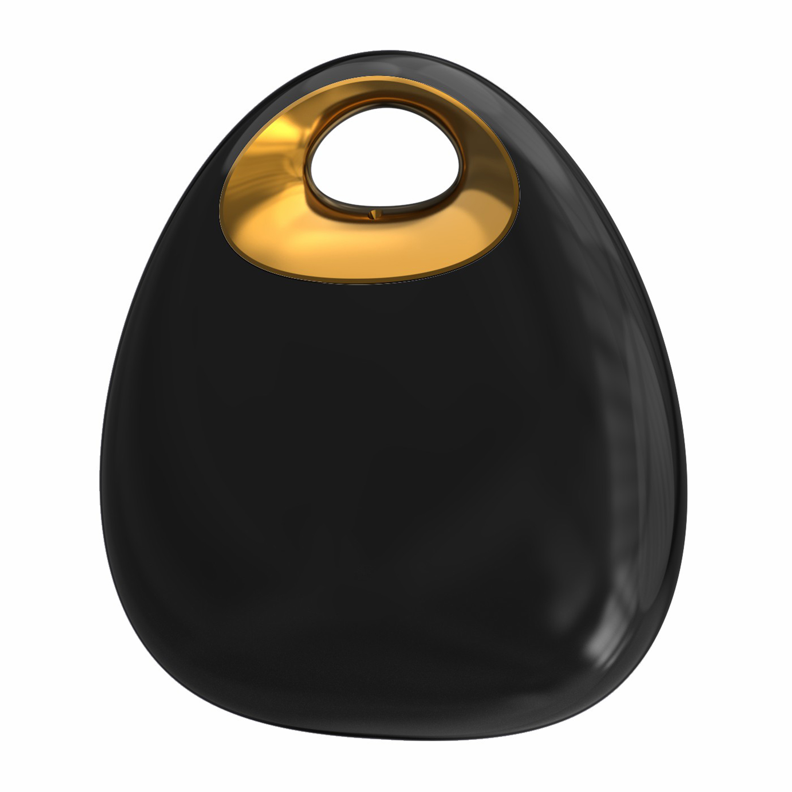F8 Water Drop Shape Finder Alarm Anti-Lost Device Car Key Bag Kids Finder Mini Smart Tracking Device - Black+Gold