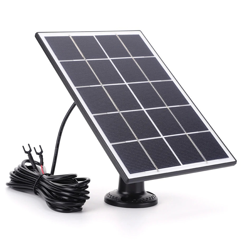 3W Solar Panel for Ring Video Doorbell 4 / 3 / 3 Plus / 2 Surveillance Smart Doorbell Charger - Black