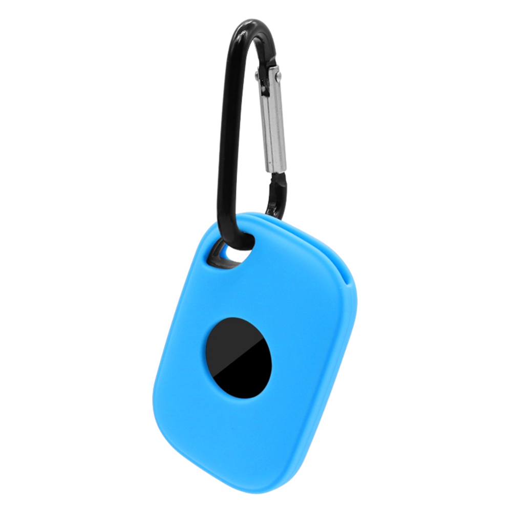For Tile Pro (2024) Silicone Case Bluetooth-compatible Tracker Protective Cover with Hanging Buckle - Sky Blue