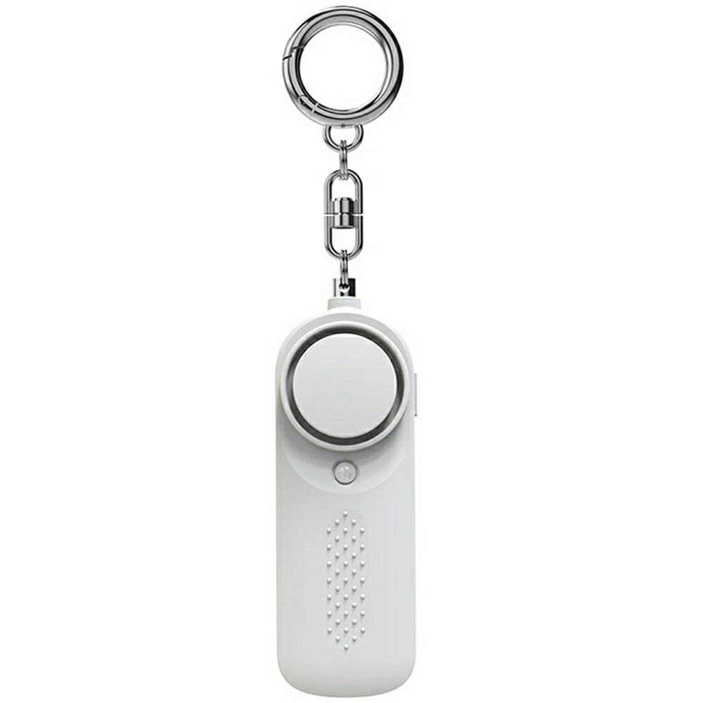 PA200 Personal Alarm Safety Device 130dB Loud Sound 10 Lumens LED Light Anti Wolf Artifact - White