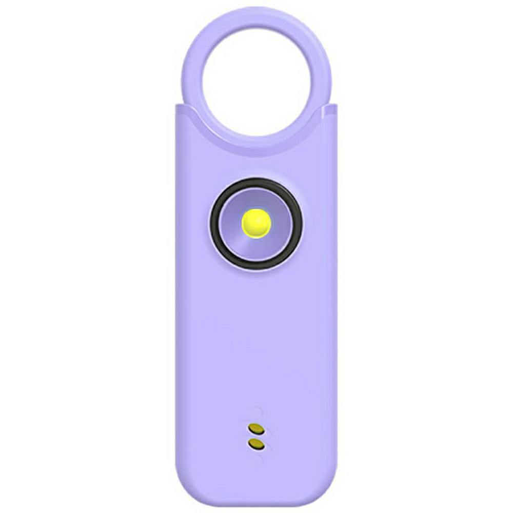 PA300 Personal Alarm 135dB Self Defense Device Pull Pin Vibration Sensing Dual Mode Alert - Purple