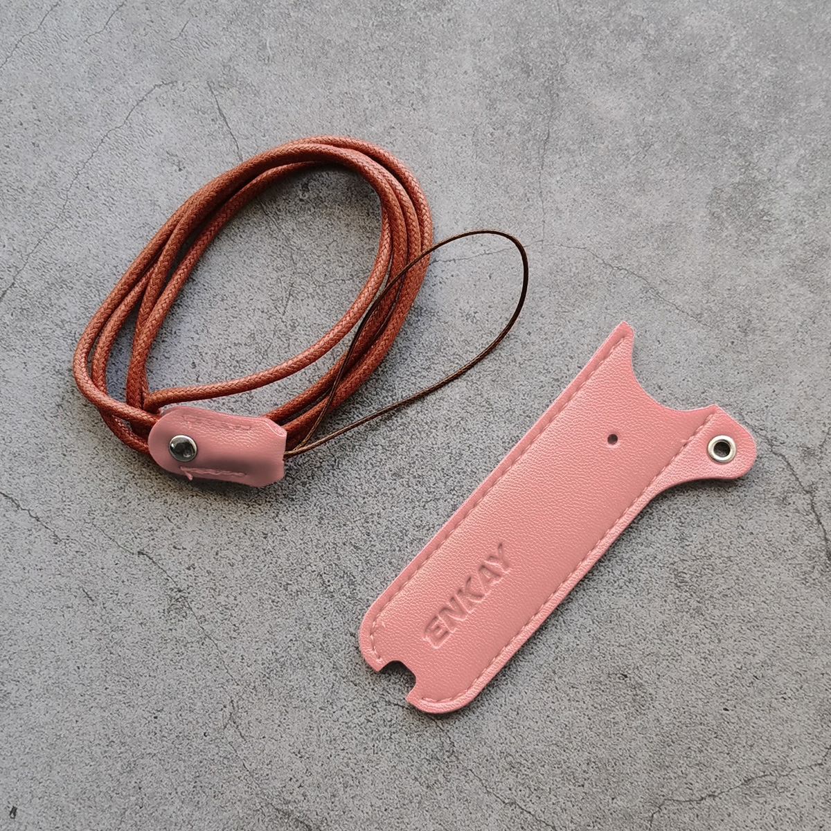 

HAT-PRINCE JUUL Litchi Texture PU Leather Half Coverage Electronic Cigarette Protective Case with Lanyard - Pink