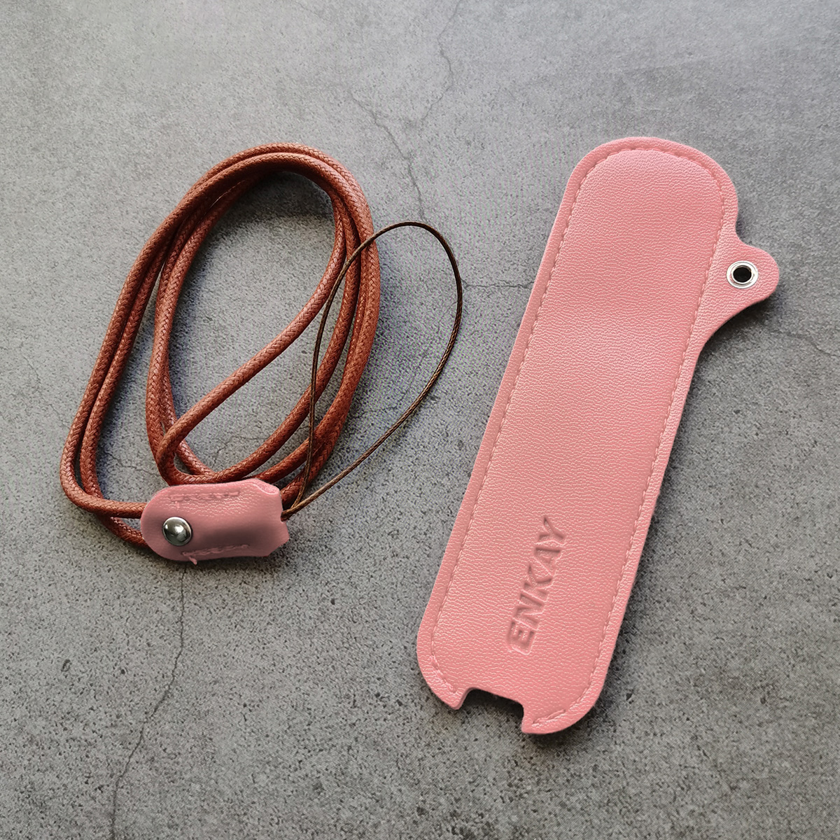 

HAT-PRINCE JOUZ C Full Coverage Litchi Texture PU Leather Electronic Cigarette Protective Case with Lanyard - Pink
