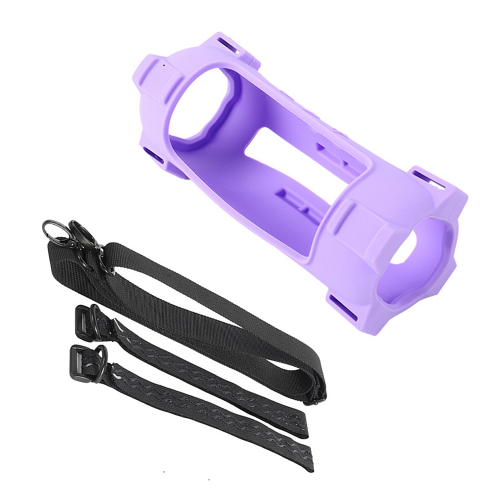 For JBL Flip 7 Silicone Case Shockproof Dustproof Anti Scratch Speaker Protective Cover with Straps - Purple