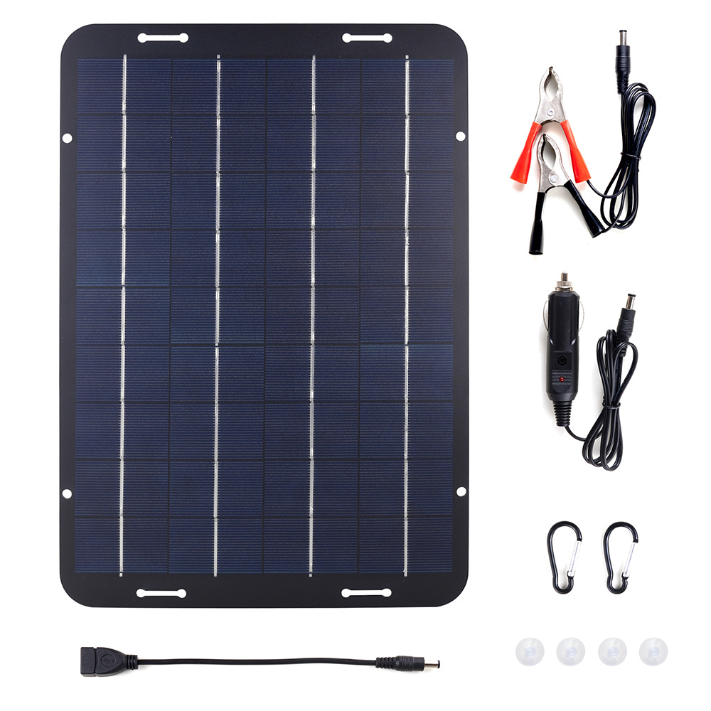 XXP330-230B For Car Battery Polycrystalline Silicon Solar Panel 12W Semi Flexible Maintainer with USB and DC Output