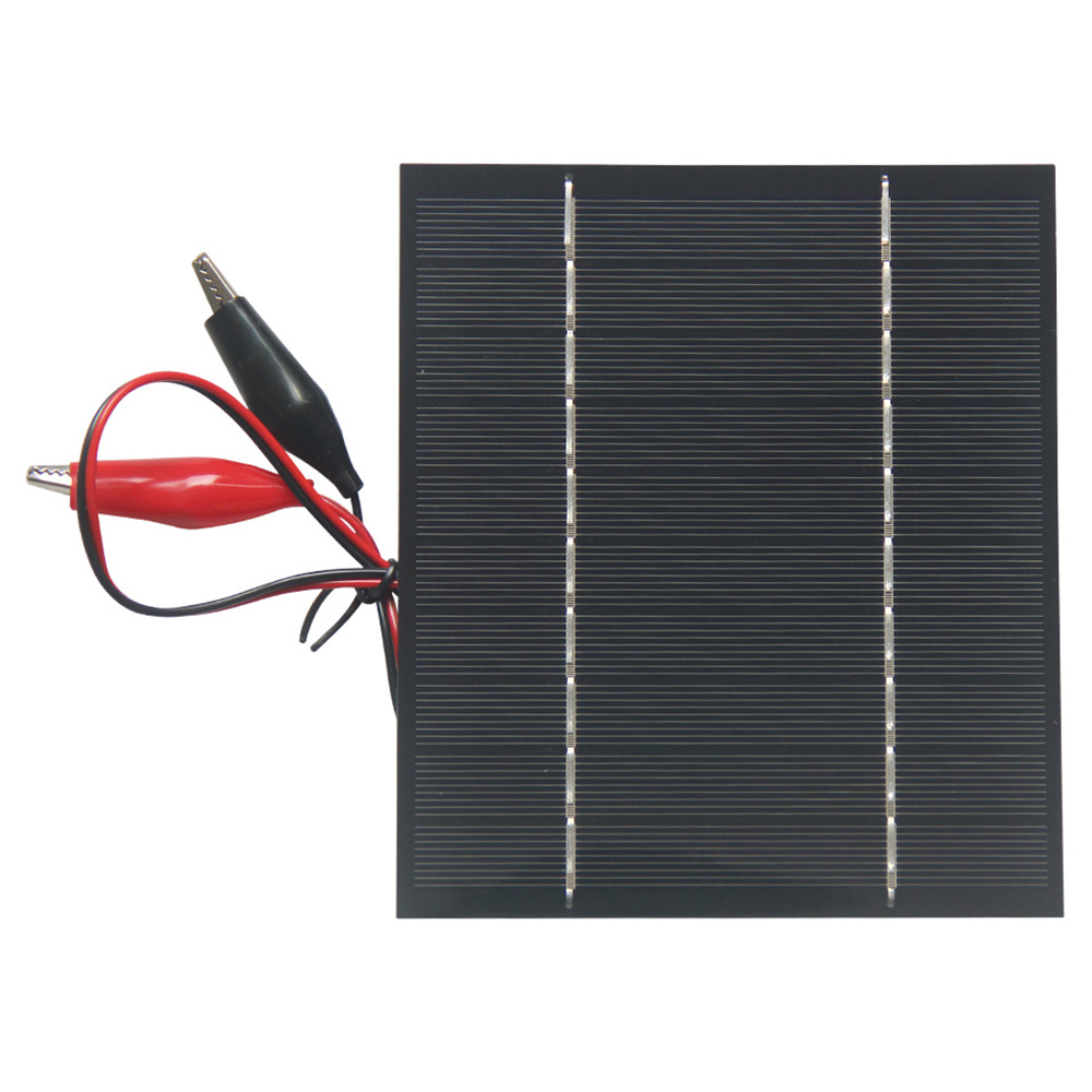 3.5W 5V Solar Panel Charger with Dual Clips Portable Outdoor Power Supply for Electronic Devices