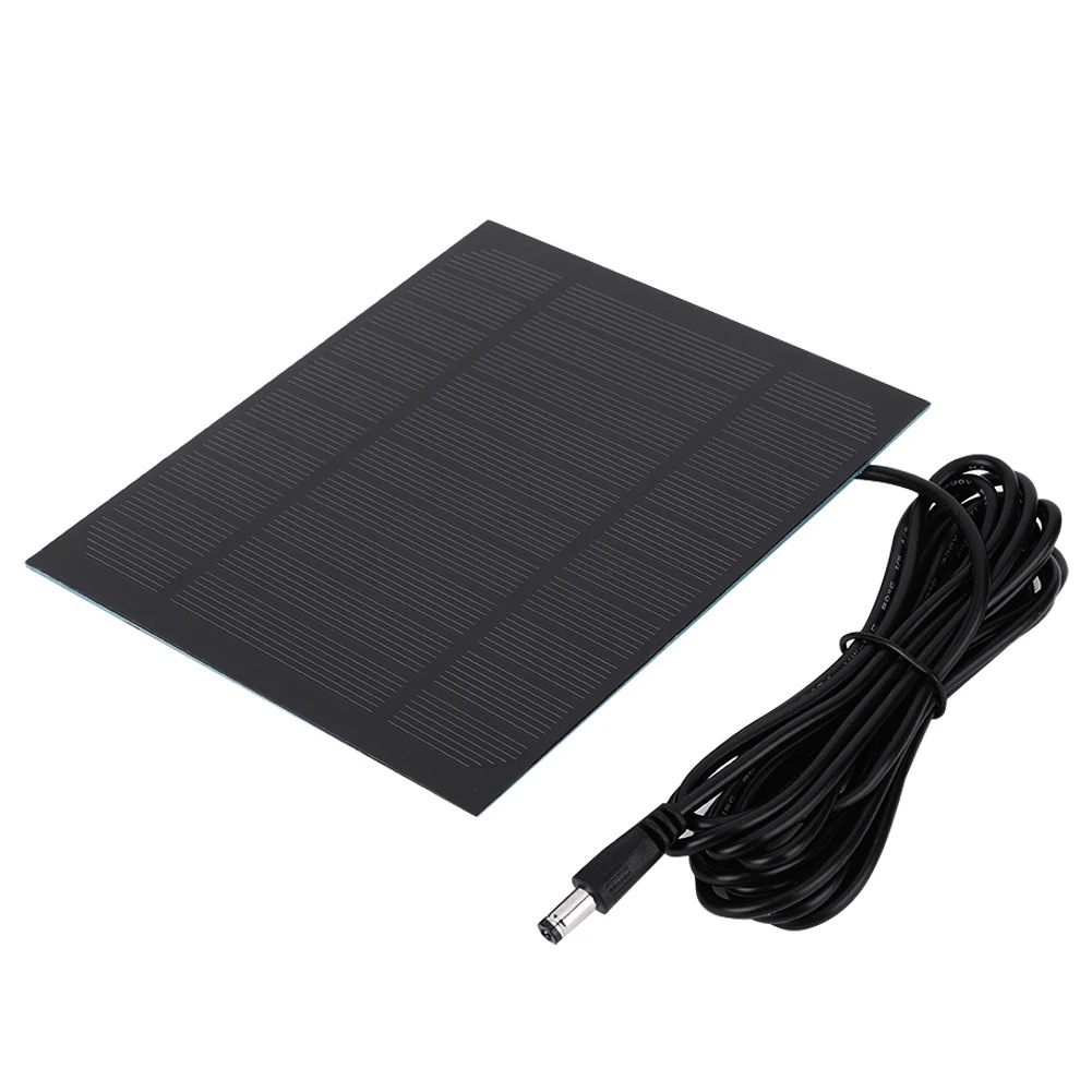 3.5W 5V Solar Panel Charger with DC5521 Connector for Electronic Devices Portable Outdoor Power Supply