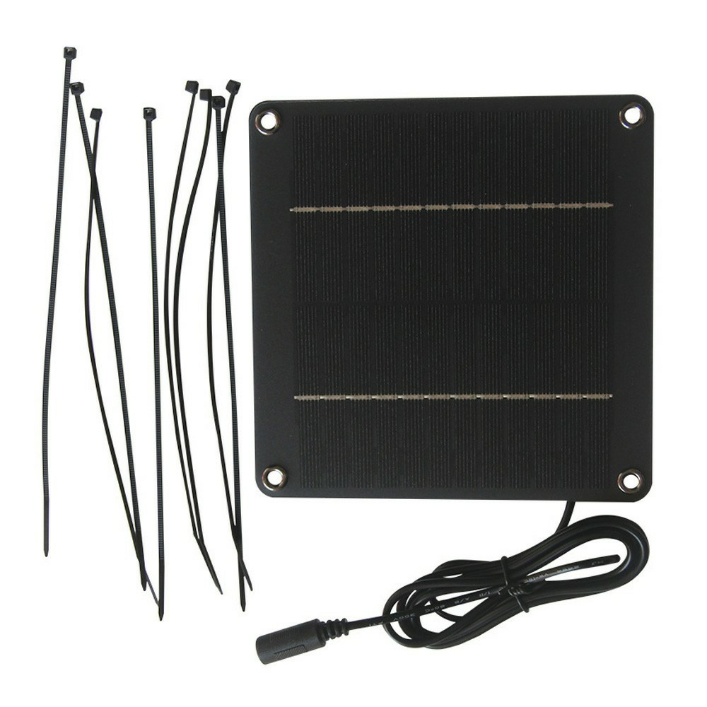 4W 12V Monocrystalline Solar Panel with DC 5521 Female Connector for Garden Light Security Camera, 150 x 150mm
